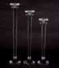 Picture of Crystal Candle Holder with Clear Glass Shade Multifaceted Stem Set/2  | 4.75"Diax28"High |  Item No. 20304