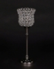 Picture of Nickel Plated Crystal Bead Votive Candle Holders Set/2  | 4"D x 13"H |  Item No. 16169