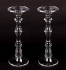 Picture of Clear Glass Candle Holder For Pillar or Taper Candle Set/2  | 5"Dx13.75"H |  Item No. 10002
