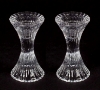 Picture of Clear Glass Candle Holder with lines  Set/2  | 2.25"Diax5"High |  Item No. 10013