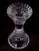 Picture of Clear Glass Candle Holder with lines  Set/2  | 2.25"Diax5"High |  Item No. 10013