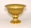 Picture of Antique Gold Compote Bowl Revere with Vertical Lines | Set/2 | 8"D x 6"H | Item No. 51362