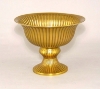 Picture of Compote Bowl Vase Gold Aluminum Revere Fluted Pedestal Base  Set/2 | 8"D x 6"H | Item No. 51362