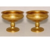 Picture of Antique Gold Compote Bowl with Ribbed Design Set/2 | 8"D x 6"H | Item No. 51482 FREE SHIPPING