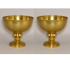 Picture of Compote Bowl Vase Gold Aluminum Bead Border Pedestal Base  Set/2 | 8"D x 7.75"H | Item No. 51452