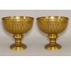 Picture of Antique Gold Compote Bowl Surface Lines & Bead Border Set/2 | 8"D x 7.75"H | Item No. 51456 FREE SHIPPING