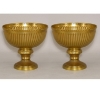 Picture of Compote Bowl Vase Gold Aluminum Round Fluted Pedestal Set/2 | 8"D x 7.75"H | Item No. 51456