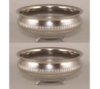 Picture of Compote Bowl Vase Nickel Plated Aluminum 3-Legs Ribbed  Set/2 | 8"D x 3.75"H | Item No. 51385X SOLD AS IS