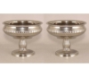 Picture of Nickel Plated Compote Bowl Ribbed | Set/2 | 8"D x 6"H | Item No. 51382X | SOLD AS IS  FREE SHIPPING