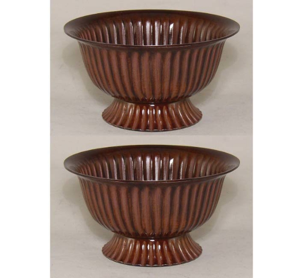 Picture of Bronze Finish on Aluminum Revere Bowl Fluted Set/2  | 6"Dx3.5"H |  Item No. 51724