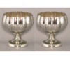 Picture of IMPERFECT Silver Mercury Glass Bowl Dry Flower Arrangement  Lotus Shape Set/2 | 5"Dx5.5"H |  Item No. 16017 See description