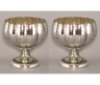Picture of Silver Mercury Glass Bowl Dry Flower Arrangement  Lotus Shape Set/2 | 5"Dx5.5"H |  Item No. 16017