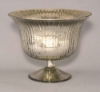 Picture of Silver Bowl Mercury Glass Dry Flower Arrangement with Lines | 8"Dx6"H |  Item No. 16015
