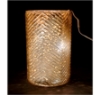 Picture of Gold Mercury Glass Cylinder Vase with Lines Set/2  | 4.75"Dx8.25"H |  Item No. 16051