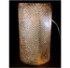 Picture of Silver Mercury Glass Cylinder Vase with Lines | 6"Dx11.25"H |  Item No. 16060