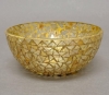 Picture of Gold Mosaic Glass Bowl  with Gold Color Chips Set/2 | 6"Dx2.5"H |  Item No. 66103