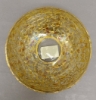 Picture of Gold Mosaic Glass Bowl  with Gold Color Chips Set/2 | 6"Dx2.5"H |  Item No. 66103