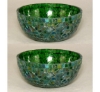 Picture of Green Mosaic Glass Bowl with Green Chips Set/2 | 6"Dx2.5"H | Item No. 67103  FREE SHIPPING
