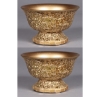 Picture of Gold Mosaic Bowl Compote Vase Revere Shape  Set/2 | 6"Dx4"H | Item No. 24303