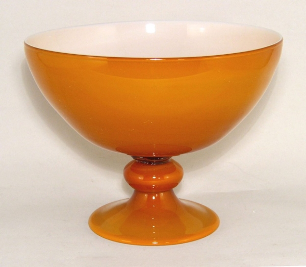 Picture of Amber Bowl Glass  on Pedestal Base   | 11.5"Dx9"H |  Item No. 12308 FREE SHIPPING