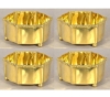 Picture of Brass Bowl Hexagonal with Decorative Border and Ball Feet  Set/4  | 5.5"Dx2.5"H |  Item No.99114  SOLD AS IS