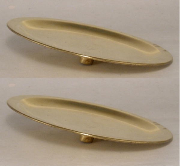 Picture of Brass Converter Plate with Peg Change Candle Holder  into Floral Stand Set/2  | 8"Diameter |  Item No.02577