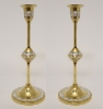 Picture of Brass Candle Holder with Mother Of Pearl Inlay Set/2  | 4"Dx10"H |  Item No. 13700