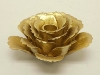 Picture of Gold Ceramic Candle Holders Shaped Like Peony Flower with 25-Petals  Set/2  | 5.75"Dx3"H |  Item No. 71041