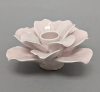 Picture of Pink Ceramic Candle Holder Square shaped Flower with 12-Petals  Set/4   | 4"Sq x 2.5"H |  Item No. 71012