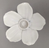Picture of White Ceramic Candle Holder Shaped like a Flower with 5-Petals  Set/4   | 4"Sq x 2.5"H |  Item No. 71003