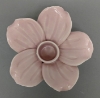 Picture of Set/4 Pink Ceramic Candle Holder Shaped like a Flower with 5-Petals  | 4"Sq x 2.5"H |  Item No. 71013