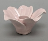 Picture of Pink Ceramic Candle Holder Shaped like a Flower with 5-Petals  Set/4   | 4"Sq x 2.5"H |  Item No. 71013