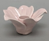 Picture of Set/4 Pink Ceramic Candle Holder Shaped like a Flower with 5-Petals  | 4"Sq x 2.5"H |  Item No. 71013