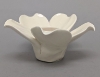 Picture of Set/4 Ivory Ceramic Candle Holder Shaped like a Flower with 5-Petals  | 4"Sq x 2.5"H |  Item No. 71023