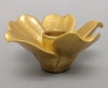 Picture of Set/4 Gold Ceramic Candle Holder Shaped like a Flower with 5-Petals  | 4"Sq x 2.5"H |  Item No. 71043