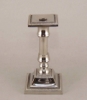 Picture of Nickel Plated Aluminum Candle Holder Square for Pillar or Taper Candle Set/3 | 8"-10"-12"High |  Item No. 51113
