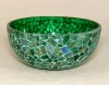 Picture of Green Mosaic Glass Bowl Green Chips Set/2 | 8"Dx3.5"H | Item No. 67102