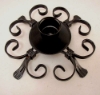 Picture of Wrought Iron Trivet Candle Holder with Cut Glass Shade  Set/2 | 9.5"Wx9"H |  Item No. 00703