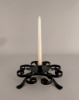 Picture of Wrought Iron Trivet Candle Holder with Glass Peg Votive  Set/2 | 9.5"Wx7"H |  Item No. 00704