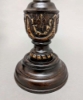 Picture of Hand Carved Wood Candle Holder Round for Pillar Candle Set/2 | 6.5"Dx18"H |  Item no. 40106