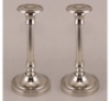 Picture of Candle Holder Nickel Plated Aluminum  Set/2  | 5.5"Dx12"H |  Item No.51104X  SOLD AS IS