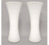 Picture of White Vase Glass Concave Shaped Floral Centerpiece Set/2  | 6.25"Dx15.5"H |  Item No. 12103
