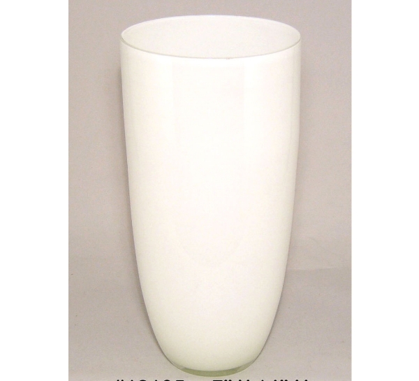 Picture of White Vase Glass Tapered Cone Floral Centerpiece  | 7"Dx14"H |  Item No. 12105