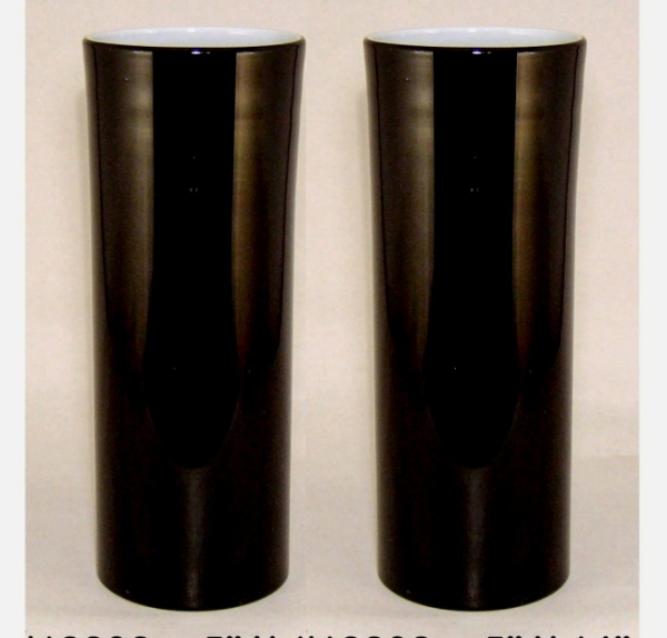 Picture of Black Vase Glass Cylinder Floral Centerpiece  Set/2  | 5"Dx14"H |  Item No. 12202