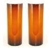 Picture of Amber Vase Glass Cylinder Floral Centerpiece Set/2  | 5"Dx14"H |  Item No. 12302