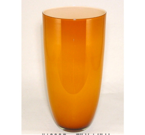 Picture of Amber Vase Glass Tapered Cone Floral Centerpiece  | 7"Dx14"H |  Item No. 12305