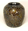 Picture of Multi Color Mosaic on Metal Jar Vase Set/2 | 6"Dx7"H | Item No. 36127