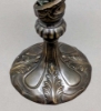 Picture of Bronze Patina Finish on Brass Vase Swirl with Poured Glass | 4"Dx16"H |  Item No. 33196 SOLDOUT