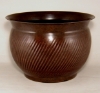 Picture of Dark Brown Metal Tree Planters Swirl Pattern Nested Set/3 | 10"-12"-14"Dia |  Item No. 44146