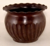 Picture of Brown Patina Finish on Metal Planters Swirl  3-Nested Sizes  Set/2 | 5.5"-7"-8.5"D |  Item No. 44163